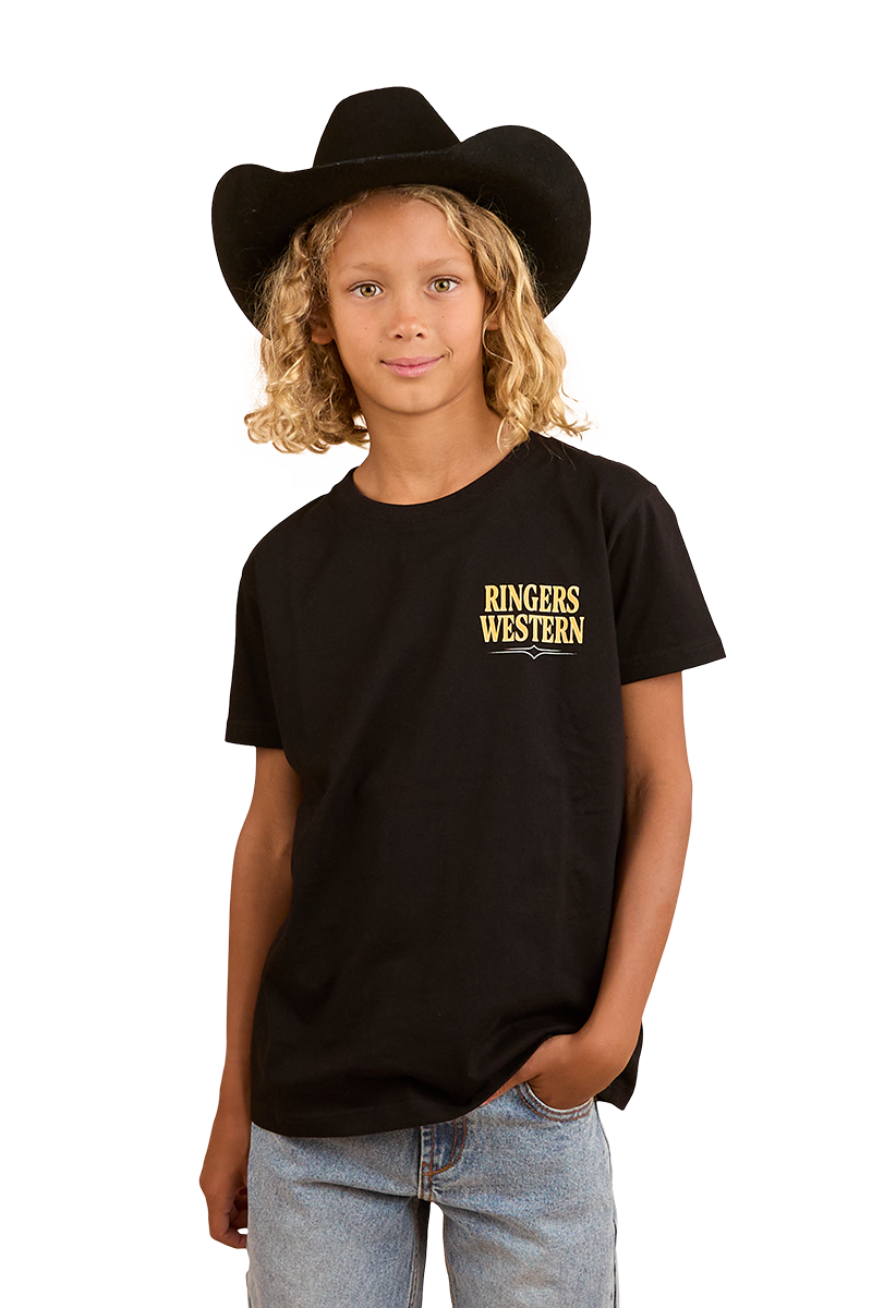 Ringers Western Childrens Workhorse Classic Fit S/S Tee (324021RW) Black