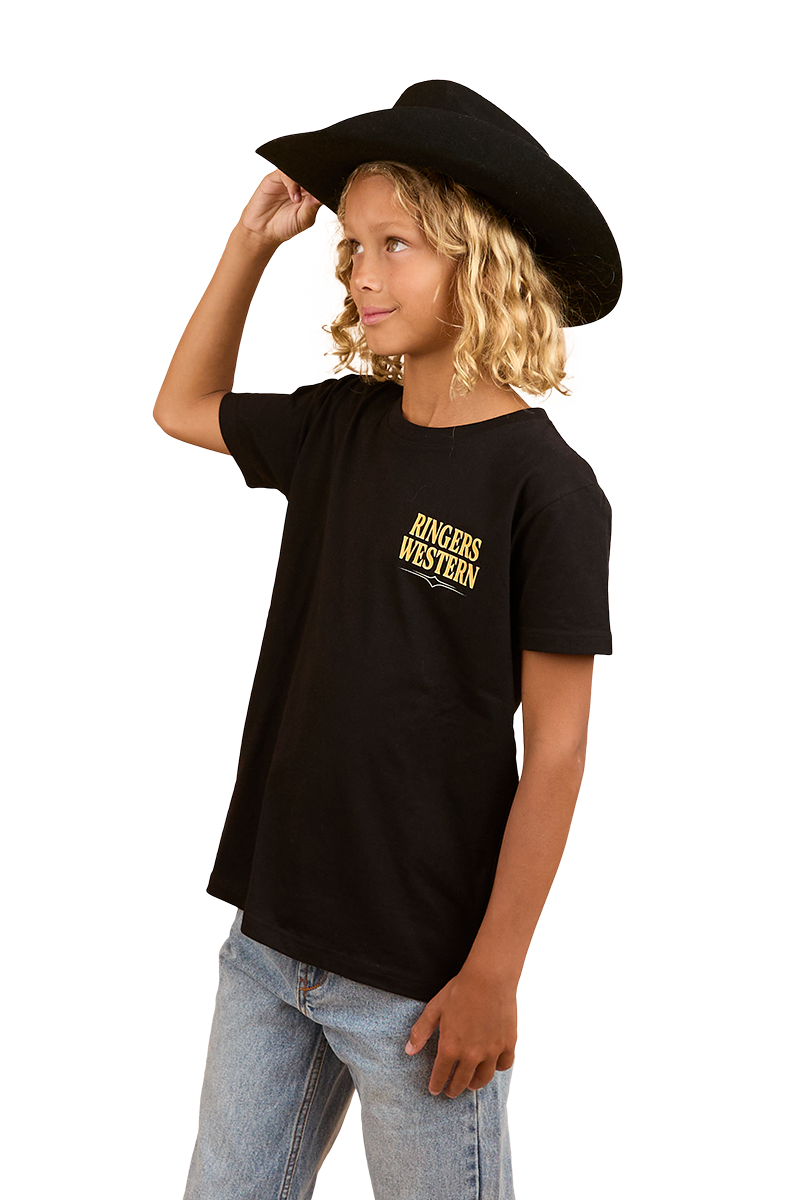 Ringers Western Childrens Workhorse Classic Fit S/S Tee (324021RW) Black