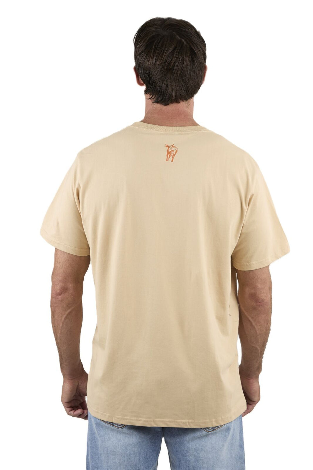 Ringers Western Mens Born In The West Loose Fit S/S Tee (125070RW) Dark Sand