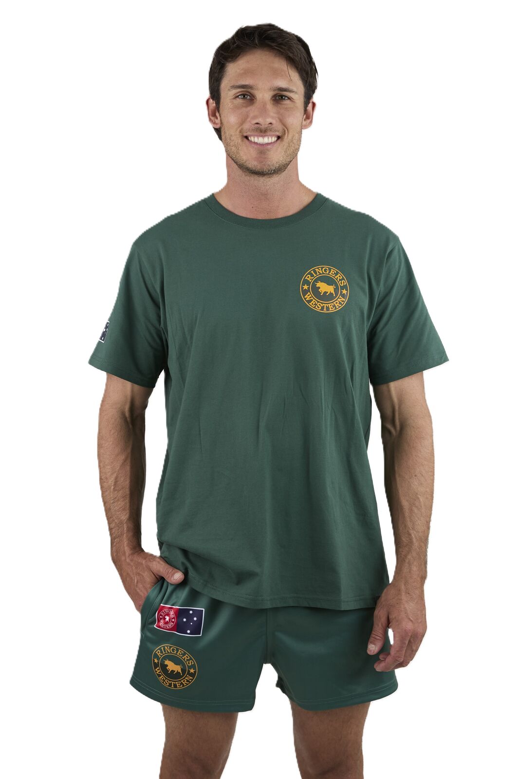 Ringers Western Mens Good Bloke Loose Fit S/S Tee (125072RW) Pine