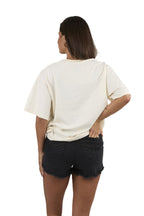 Ringers Western Womens Bad Cowgirls Oversized S/S Tee (225087RW) Off White