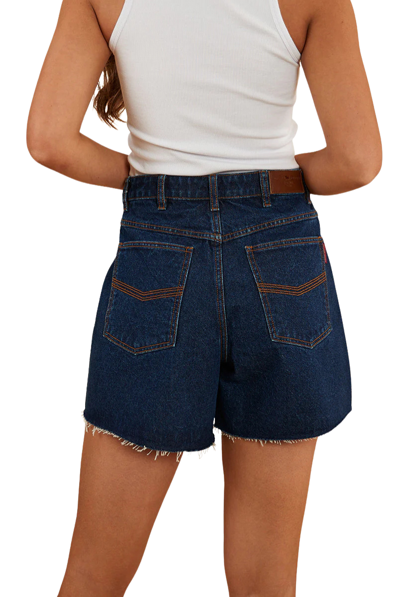 Ringers Western Womens Gracie Denim Shorts (222123RW) Dark Wash Blue