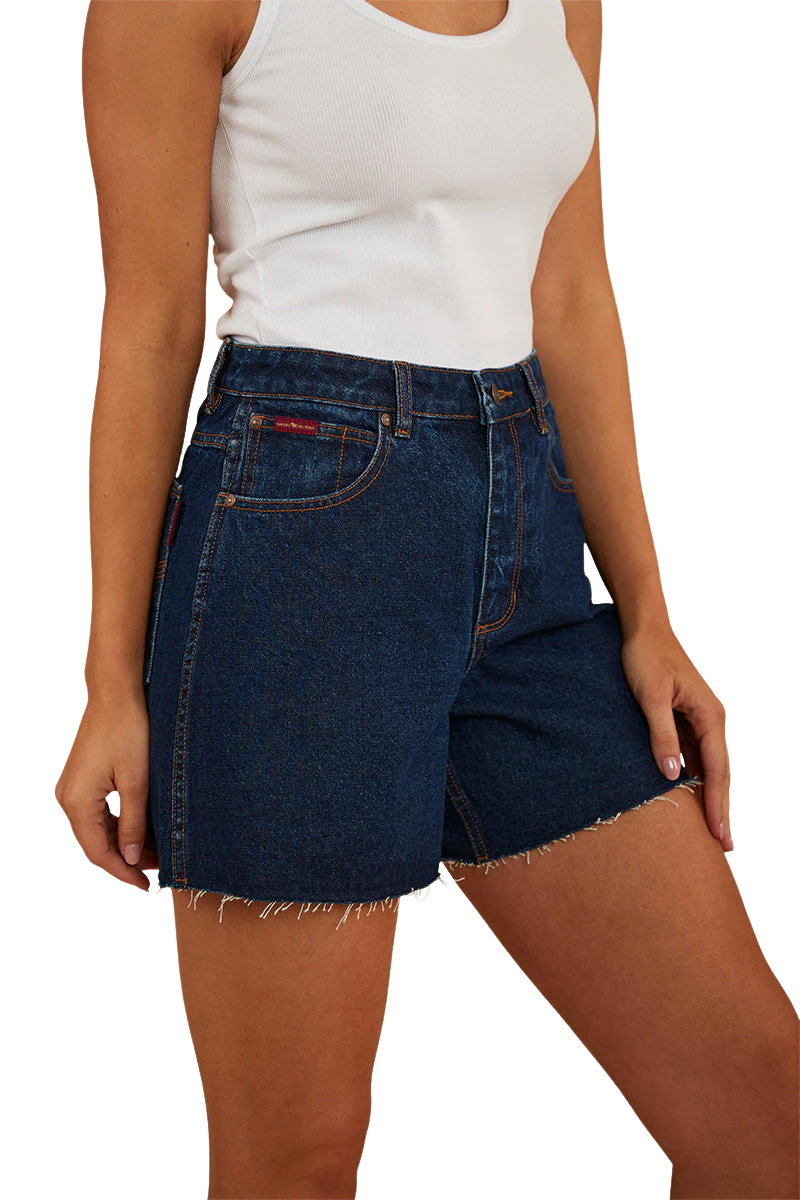 Ringers Western Womens Gracie Denim Shorts (222123RW) Dark Wash Blue