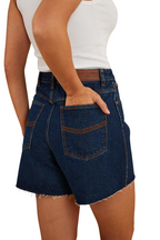 Ringers Western Womens Gracie Denim Shorts (222123RW) Dark Wash Blue