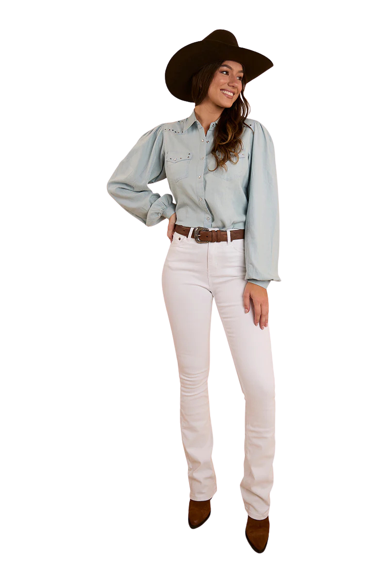 Ringers Western Womens Camila L/S Blouse (224032RW) Chambray [SD]