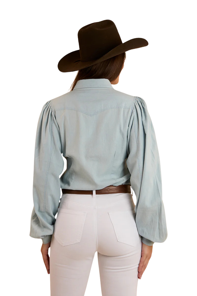 Ringers Western Womens Camila L/S Blouse (224032RW) Chambray [SD]