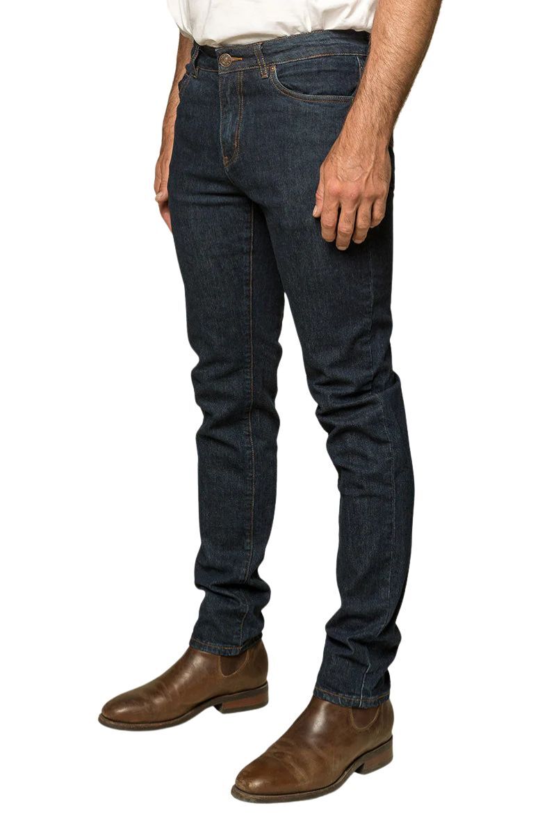 Ringers Western Mens Burke Tapered Leg Jeans (117108002) Dark Blue