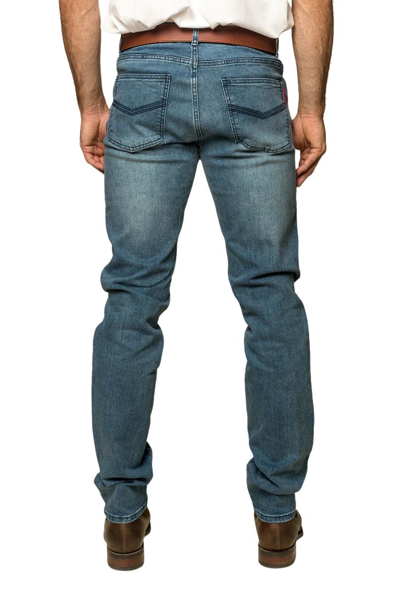 Ringers Western Mens Burke Tapered Leg Jeans (117108002) Light Blue