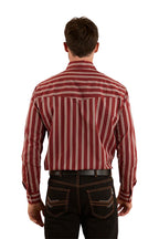 Ringers Western Mens Mapleton Stripe L/S Western Shirt (123105RW) Cedar