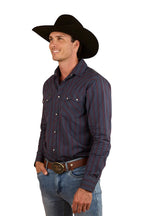 Ringers Western Mens Mapleton L/S Western Shirt (123105RW) Navy