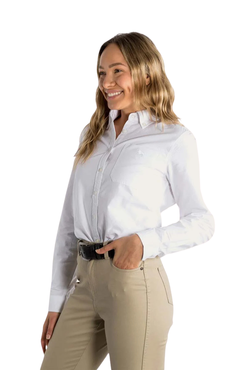 Ringers Western Womens Centenary Semi Fitted L/S Dress Shirt (219109543) White [SD]