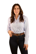 Ringers Western Womens Territory Micro Check L/S Dress Shirt (223101RW) White/Blue Check [SD]