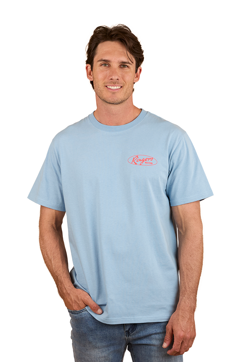 Ringers Western Mens Mud Sweat Beers Loose Fit S/S Tee (124068RW) Dusk