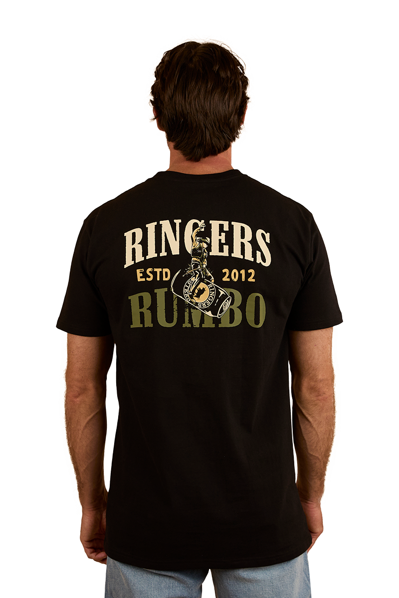 Ringers Western Mens Aint My First Rumbo Stock Fit S/S Tee (124096RW) Black
