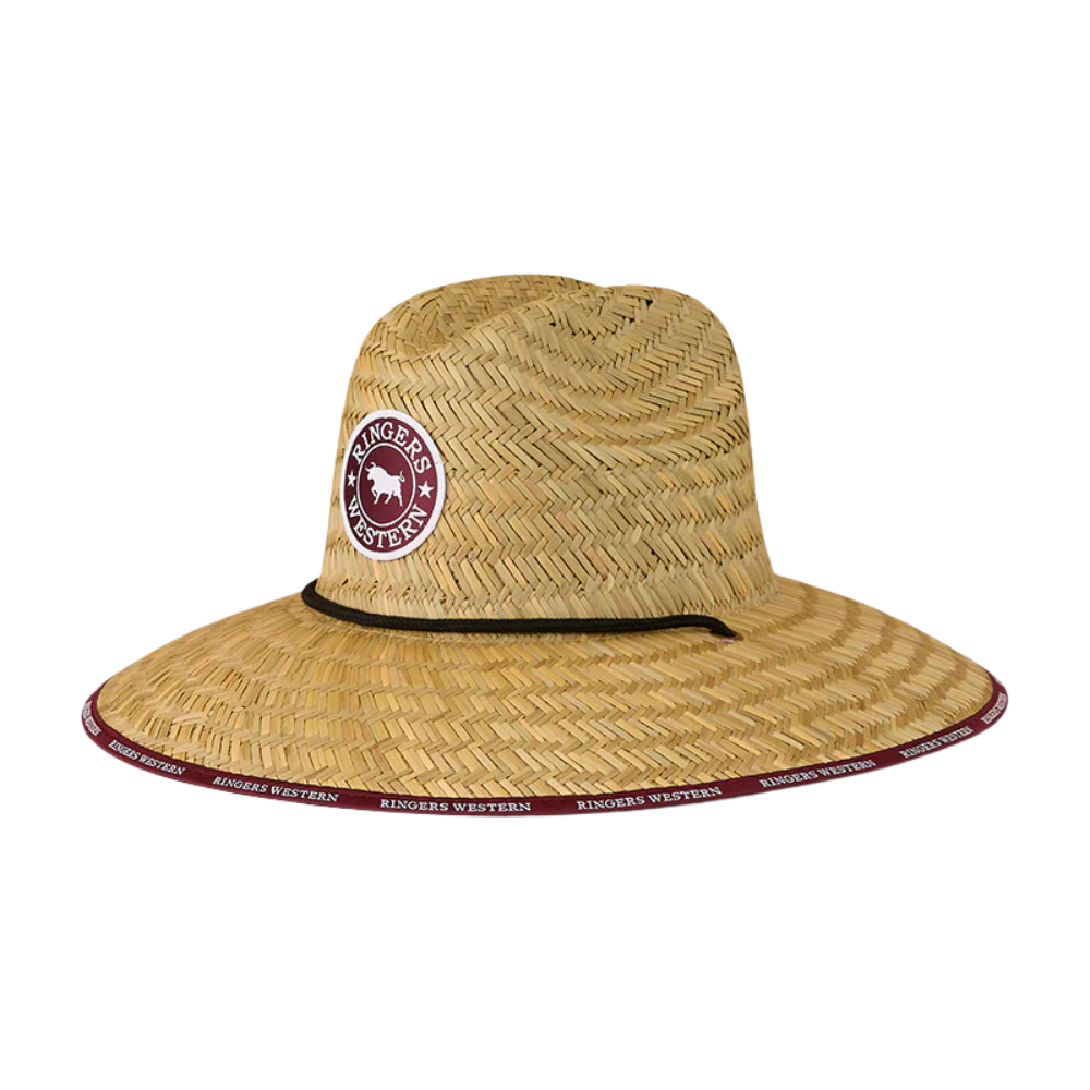 Ringers Western Unisex Paddy Straw Hat (425087RW) Burgundy