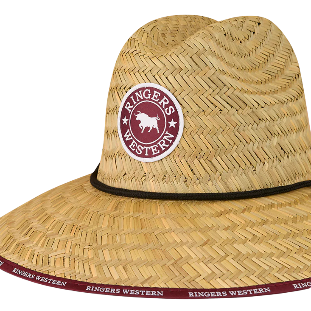 Ringers Western Unisex Paddy Straw Hat (425087RW) Burgundy