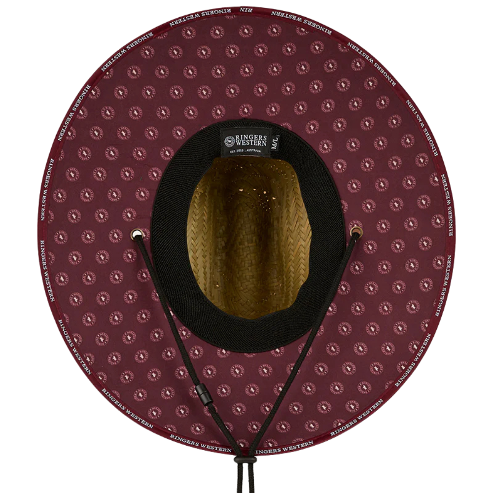 Ringers Western Unisex Paddy Straw Hat (425087RW) Burgundy