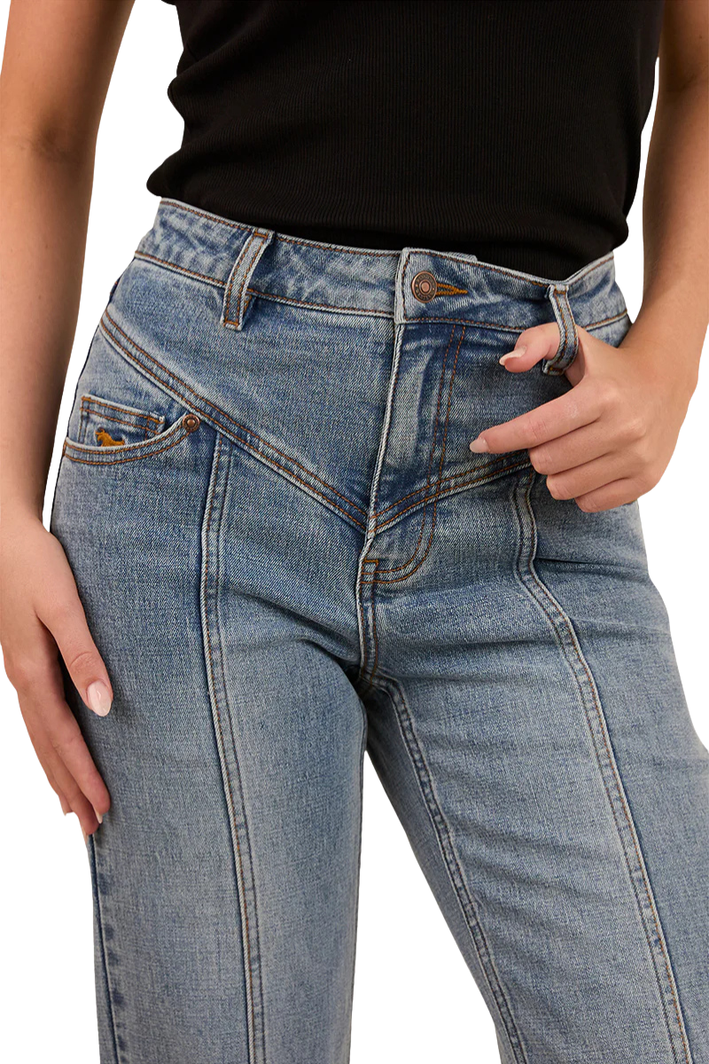Ringers Western Womens Edith High Rise Bootleg Jeans (224098RW) Light Wash Blue