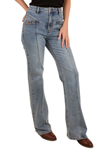 Ringers Western Womens Edith High Rise Bootleg Jeans (224098RW) Light Wash Blue