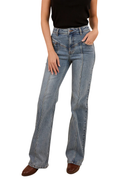 Ringers Western Womens Edith High Rise Bootleg Jeans (224098RW) Light Wash Blue