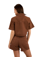 Ringers Western Womens Iris Denim Shorts (224096RW) Saddle Brown