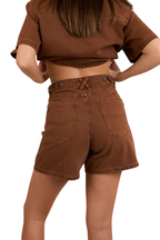 Ringers Western Womens Iris Denim Shorts (224096RW) Saddle Brown