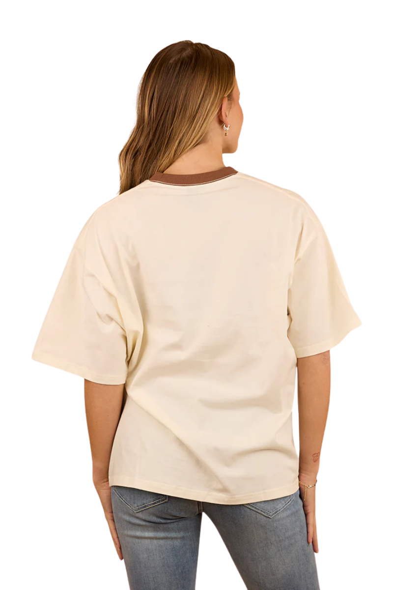 Ringers Western Womens Cody Oversized S/S Tee (224093RW) Bone