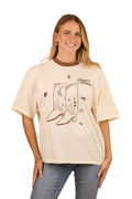 Ringers Western Womens Cody Oversized S/S Tee (224093RW) Bone