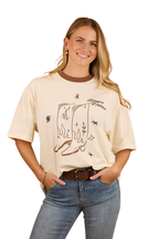 Ringers Western Womens Cody Oversized S/S Tee (224093RW) Bone