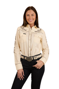 Ringers Western Womens Helena L/S Western Shirt (224081RW) Off White