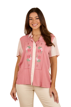 Ringers Western Womens Country Rose S/S Shirt (224082RW) Dusty Rose