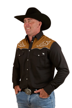 Ringers Western Mens Franklin L/S Western Shirt (124064RW) Charcoal