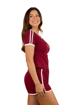 Ringers Western Womens Lolita S/S Baby Tee (225071RW) Burgundy