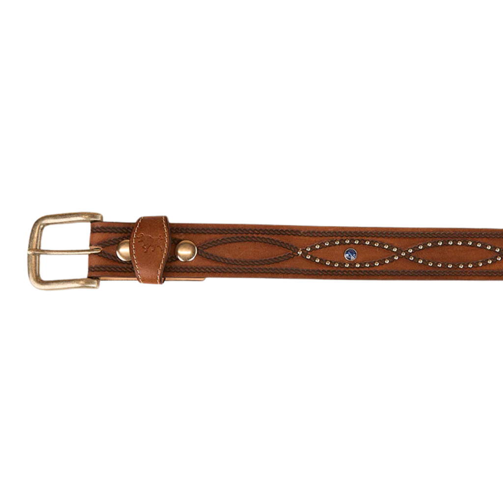 Ringers Western Unisex Diamond T Belt (425014RW) Tan/Silver