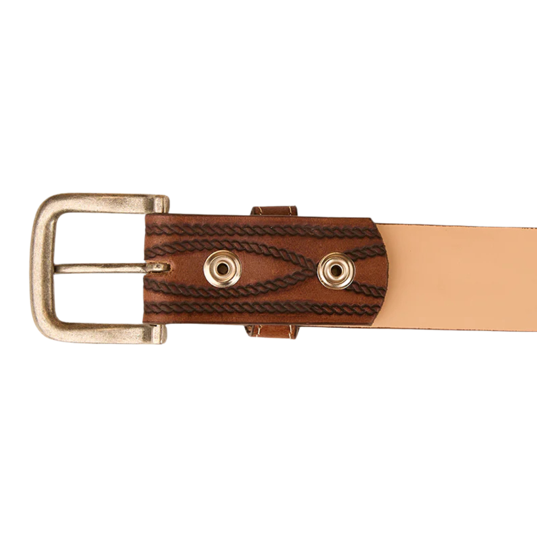 Ringers Western Unisex Diamond T Belt (425014RW) Tan/Silver
