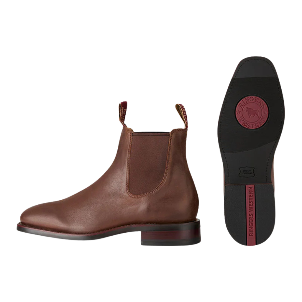 Ringers Western Mens Kununurra Dress Boots (125074RW) Burnt Brown