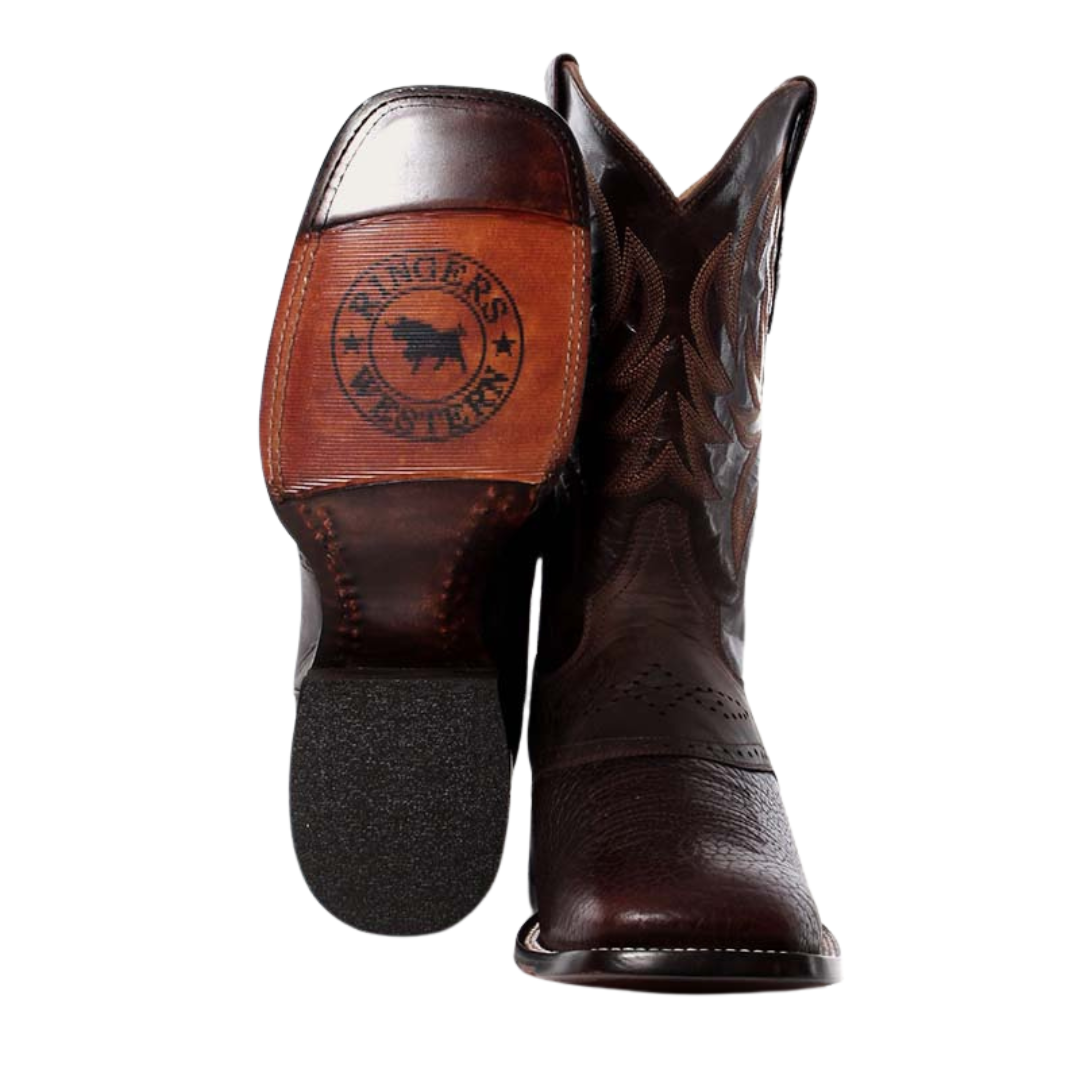 Ringers Western Mens Longreach Saddle Boots (519250103) Coffee
