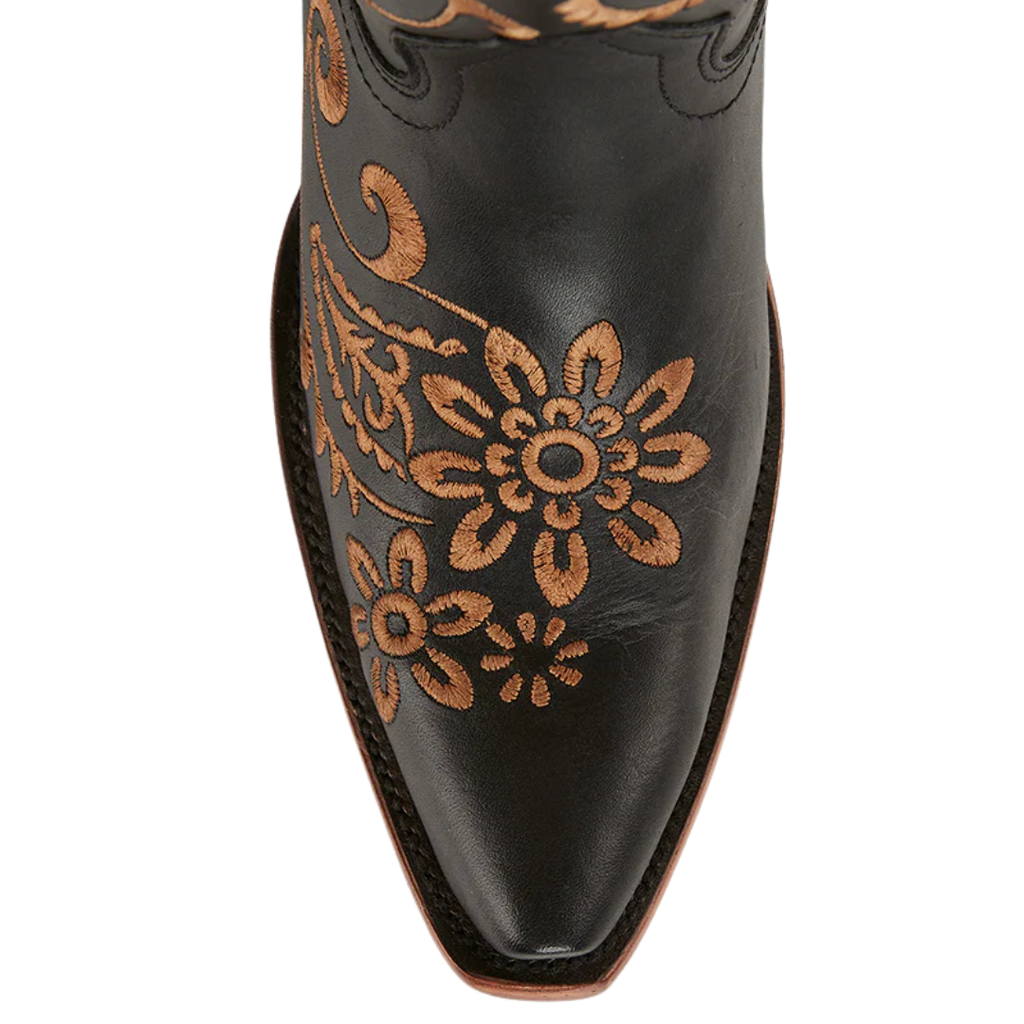 Ringers Western Womens Olivia Cuban Heel Western Boots (519250116) Black/Stone