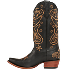 Ringers Western Womens Olivia Cuban Heel Western Boots (519250116) Black/Stone