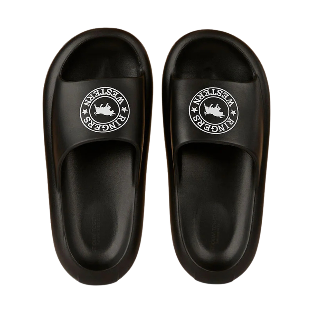 Ringers Western Unisex Freshy Sliders (125089RW) Black With White Print