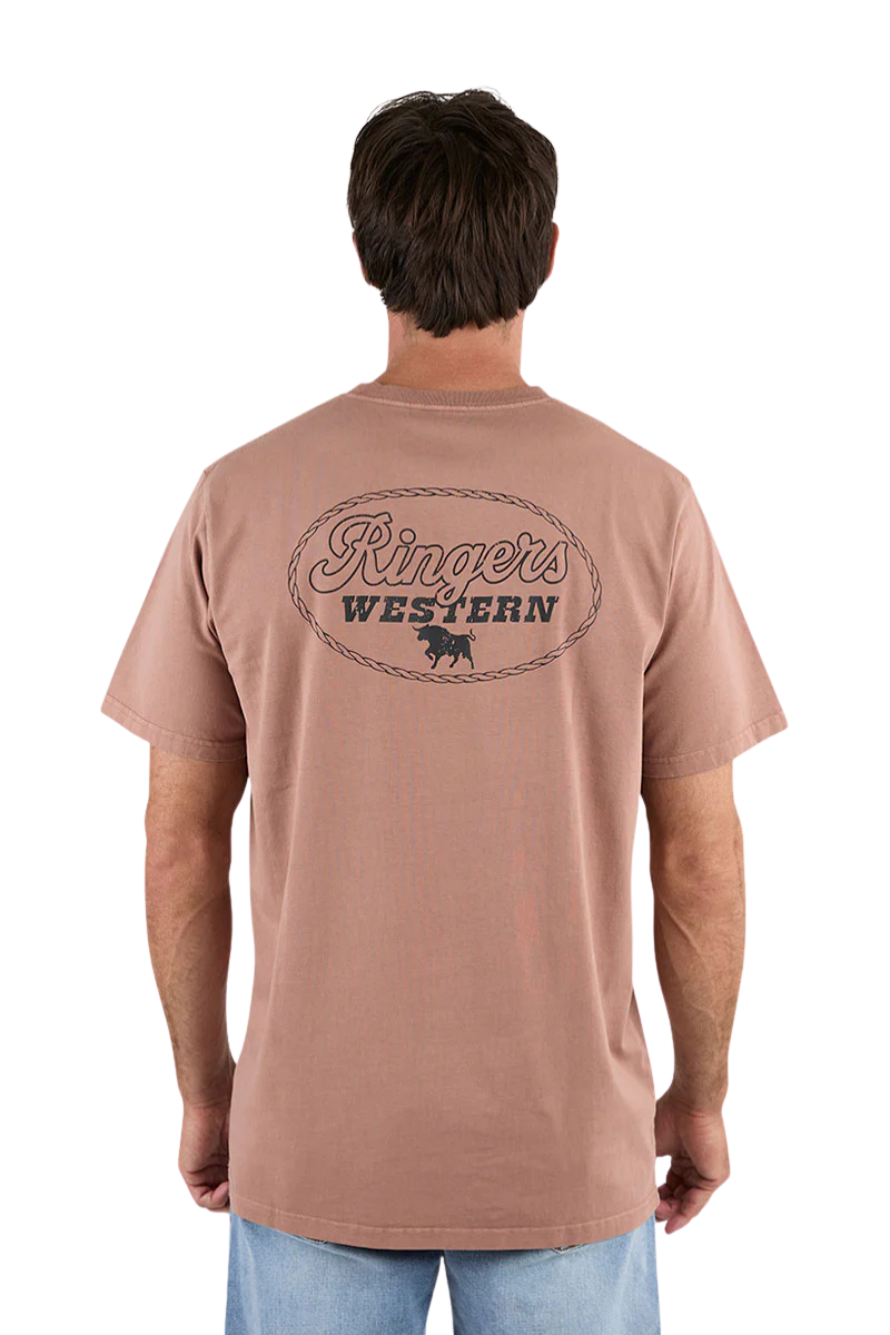 Ringers Western Mens Hauled Stock Fit S/S Tee (125004RW) Almond