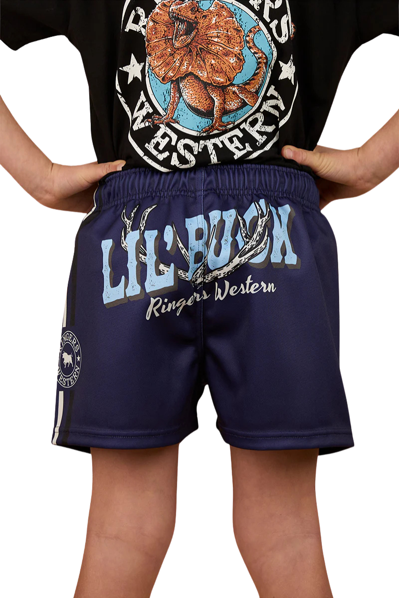 Ringers Western Childrens Lil Buck Footy Shorts (325019RW) Navy