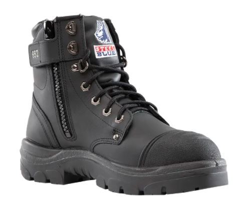 Steel Blue Mens Argyle Zip Scuff Boots (312652) Black