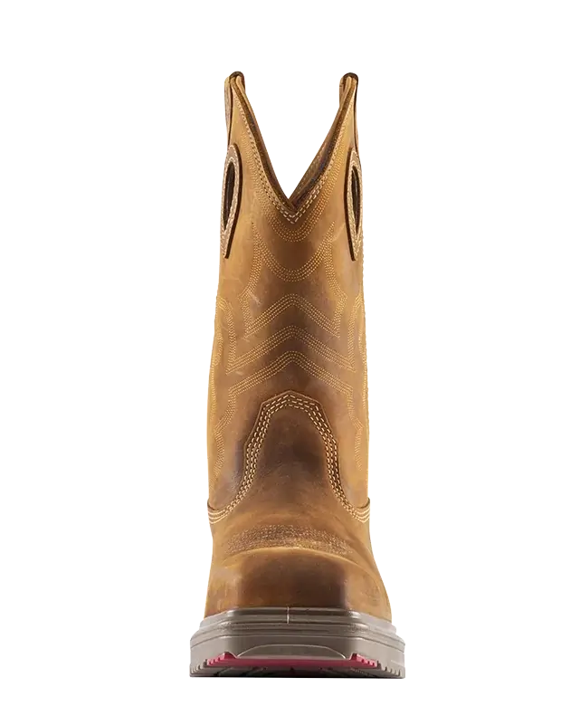 Steel Blue Mens Blue Heeler Soft Square Toe Western Boots (810945) Distressed Brown