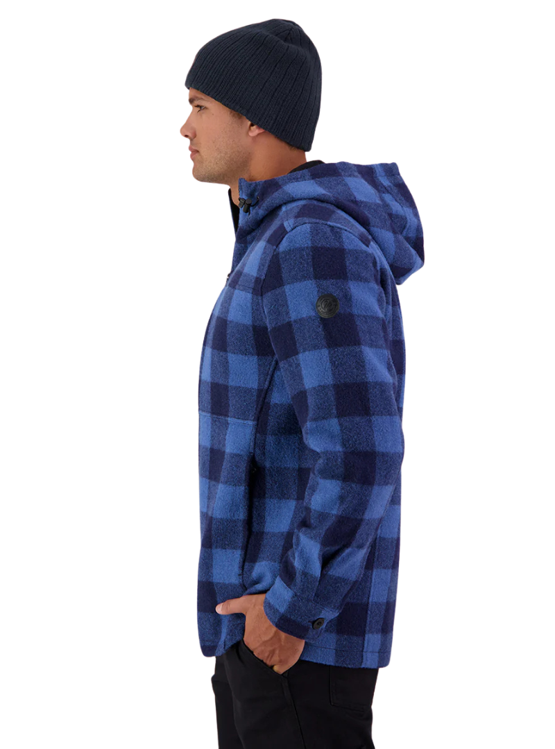Swanndri Mens Hudson Hoodie (SW17435M) Oceanview/Navy Check