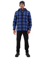 Swanndri Mens Hudson Hoodie (SW17435M) Oceanview/Navy Check