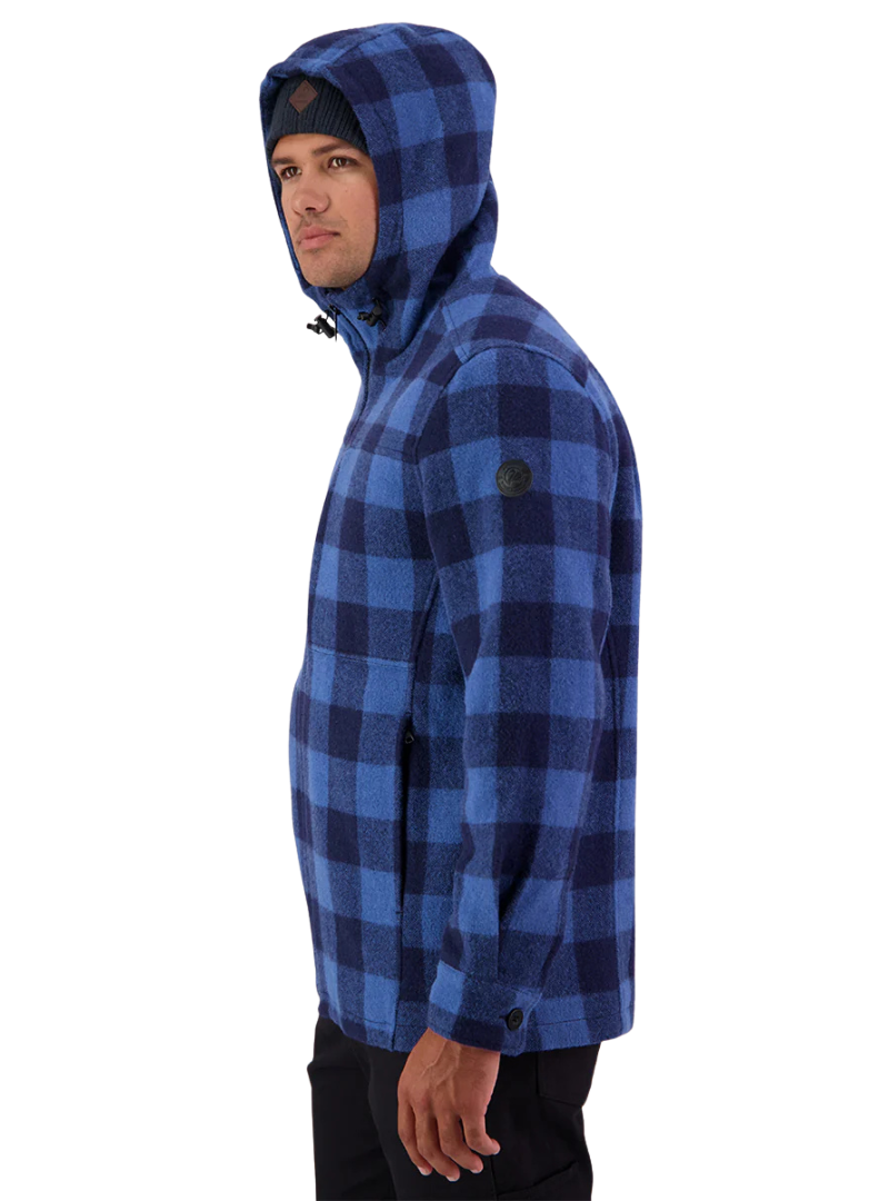 Swanndri Mens Hudson Hoodie (SW17435M) Oceanview/Navy Check