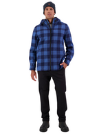 Swanndri Mens Hudson Hoodie (SW17435M) Oceanview/Navy Check