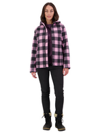 Swanndri Womens Seattle V2 Wool Hoodie (SW244796W) Shadow/Blossom Check