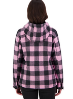 Swanndri Womens Seattle V2 Wool Hoodie (SW244796W) Shadow/Blossom Check